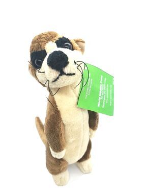 Meerkat Plush Wildlife Stuffed Animal Standing 7" Tall Fiesta WWF Adoption